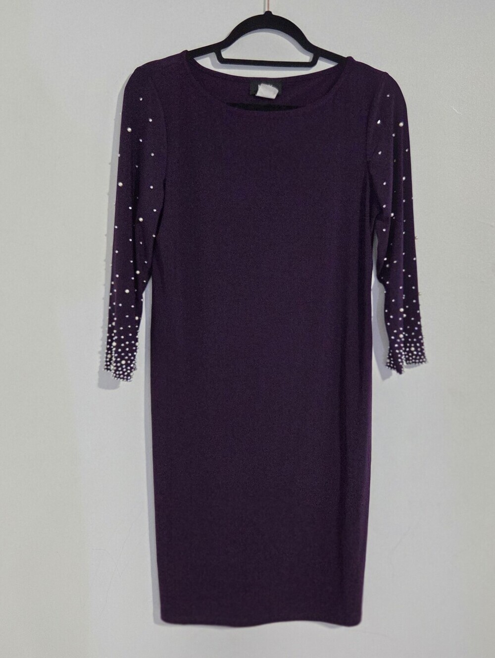 MSK Beaded Sleeve Dress